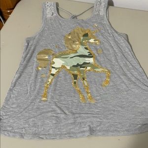 Girls unicorn tank